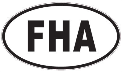 FHA - 3 Letter Initials Oval Magnet