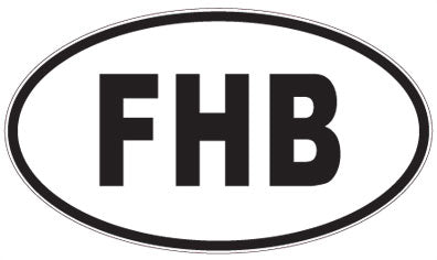 FHB - 3 Letter Initials Oval Magnet
