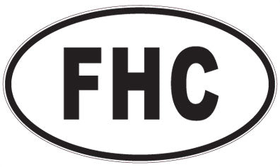 FHC - 3 Letter Initials Oval Magnet