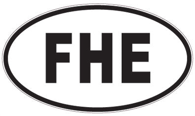 FHE - 3 Letter Initials Oval Magnet
