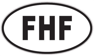 FHF - 3 Letter Initials Oval Magnet