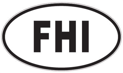 FHI - 3 Letter Initials Oval Magnet