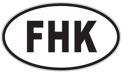 FHK - 3 Letter Initials Oval Magnet