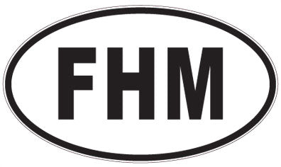 FHM - 3 Letter Initials Oval Magnet