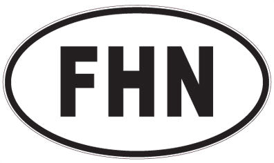 FHN - 3 Letter Initials Oval Sticker