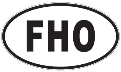 FHO - 3 Letter Initials Oval Magnet