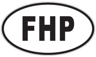 FHP - 3 Letter Initials Oval Magnet