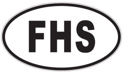 FHS - 3 Letter Initials Oval Magnet
