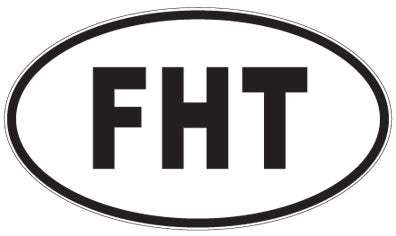 FHT - 3 Letter Initials Oval Magnet