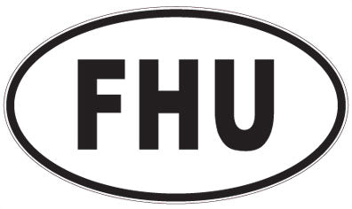 FHU - 3 Letter Initials Oval Magnet
