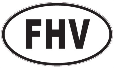 FHV - 3 Letter Initials Oval Magnet