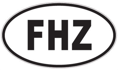 FHZ - 3 Letter Initials Oval Magnet