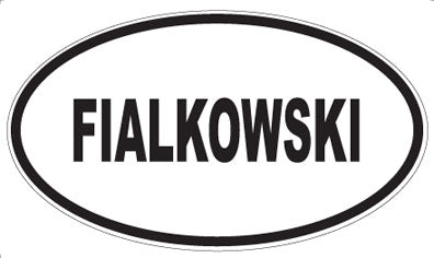 FIALKOWSKI - Oval Magnet