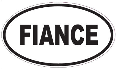 FIANCE - Oval Sticker