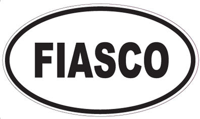 FIASCO - Oval Sticker