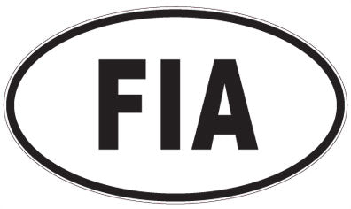 FIA - 3 Letter Initials Oval Magnet