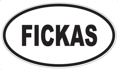 FICKAS - Oval Sticker