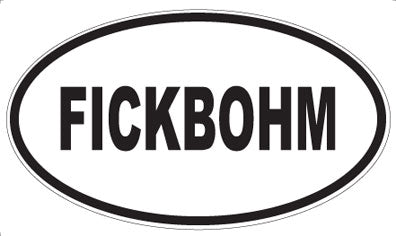 FICKBOHM - Oval Sticker