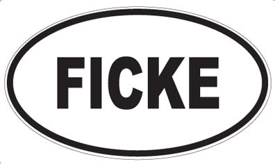 FICKE - Oval Sticker