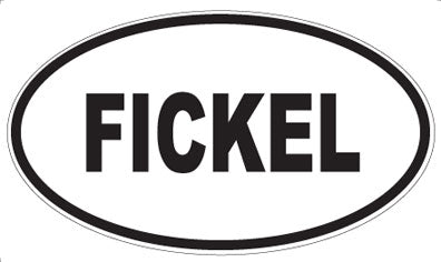 FICKEL - Oval Sticker