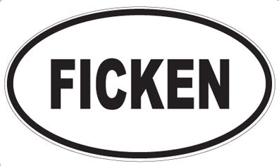 FICKEN - Oval Sticker