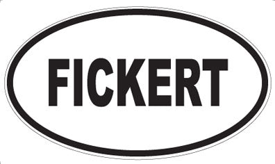 FICKERT - Oval Magnet