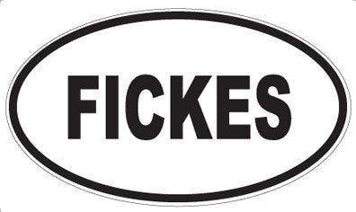 FICKES - Oval Magnet