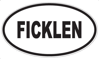 FICKLEN - Oval Magnet