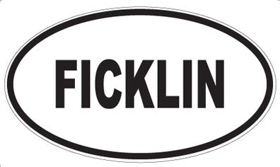 FICKLIN - Oval Sticker