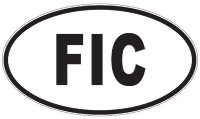 FIC - 3 Letter Initials Oval Magnet