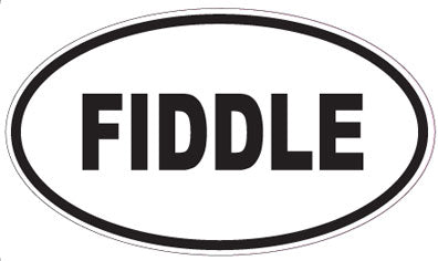 FIDDLE - Oval Sticker