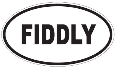 FIDDLY - Oval Sticker