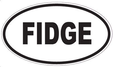 FIDGE - Oval Sticker