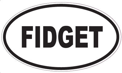 FIDGET - Oval Sticker