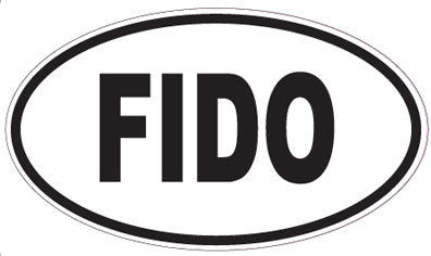 FIDO - Oval Sticker