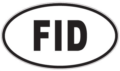 FID - 3 Letter Initials Oval Magnet