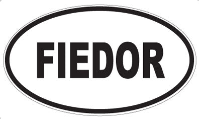 FIEDOR - Oval Sticker
