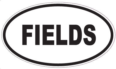 FIELDS - Oval Sticker