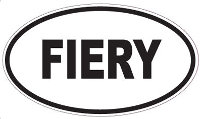 FIERY - Oval Magnet