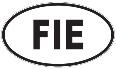 FIE - 3 Letter Initials Oval Magnet