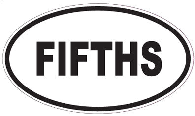 FIFTHS - Oval Sticker