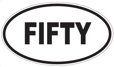 FIFTY - Oval Sticker