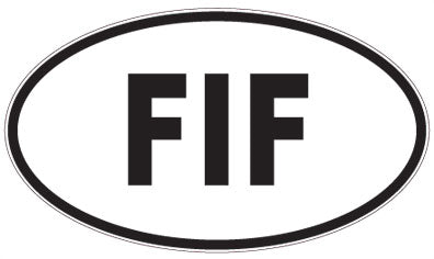 FIF - 3 Letter Initials Oval Magnet