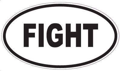 FIGHT - Oval Sticker