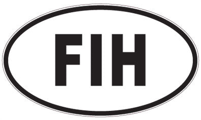 FIH - 3 Letter Initials Oval Magnet