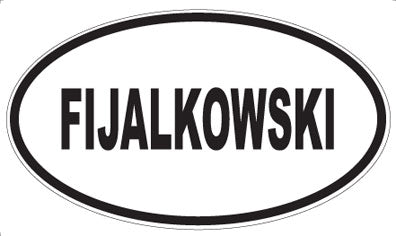 FIJALKOWSKI - Oval Sticker