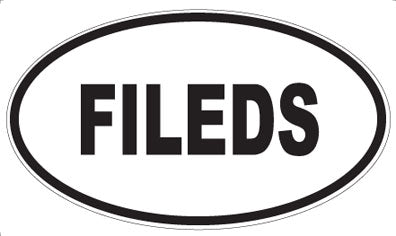 FILEDS - Oval Sticker