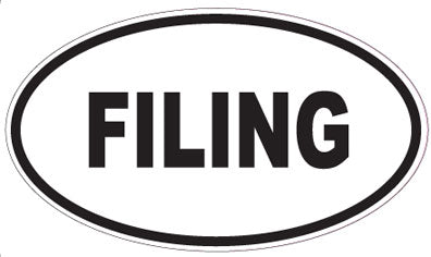 FILING - Oval Sticker