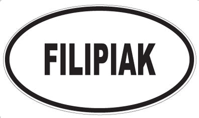 FILIPIAK - Oval Sticker