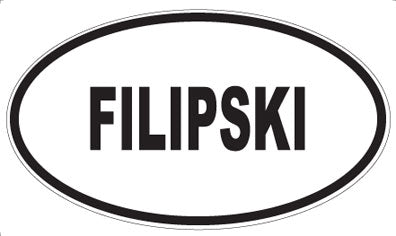 FILIPSKI - Oval Sticker